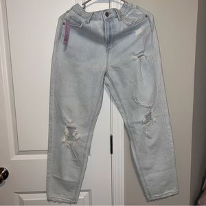 NWT - Wild Fable - Super-High/Highest Rise Distressed Mom Jeans - Light Wash